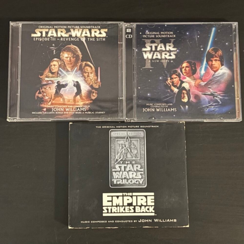Lot of 3 Star Wars CDs Eps III, IV, and V (sp edition w/book)